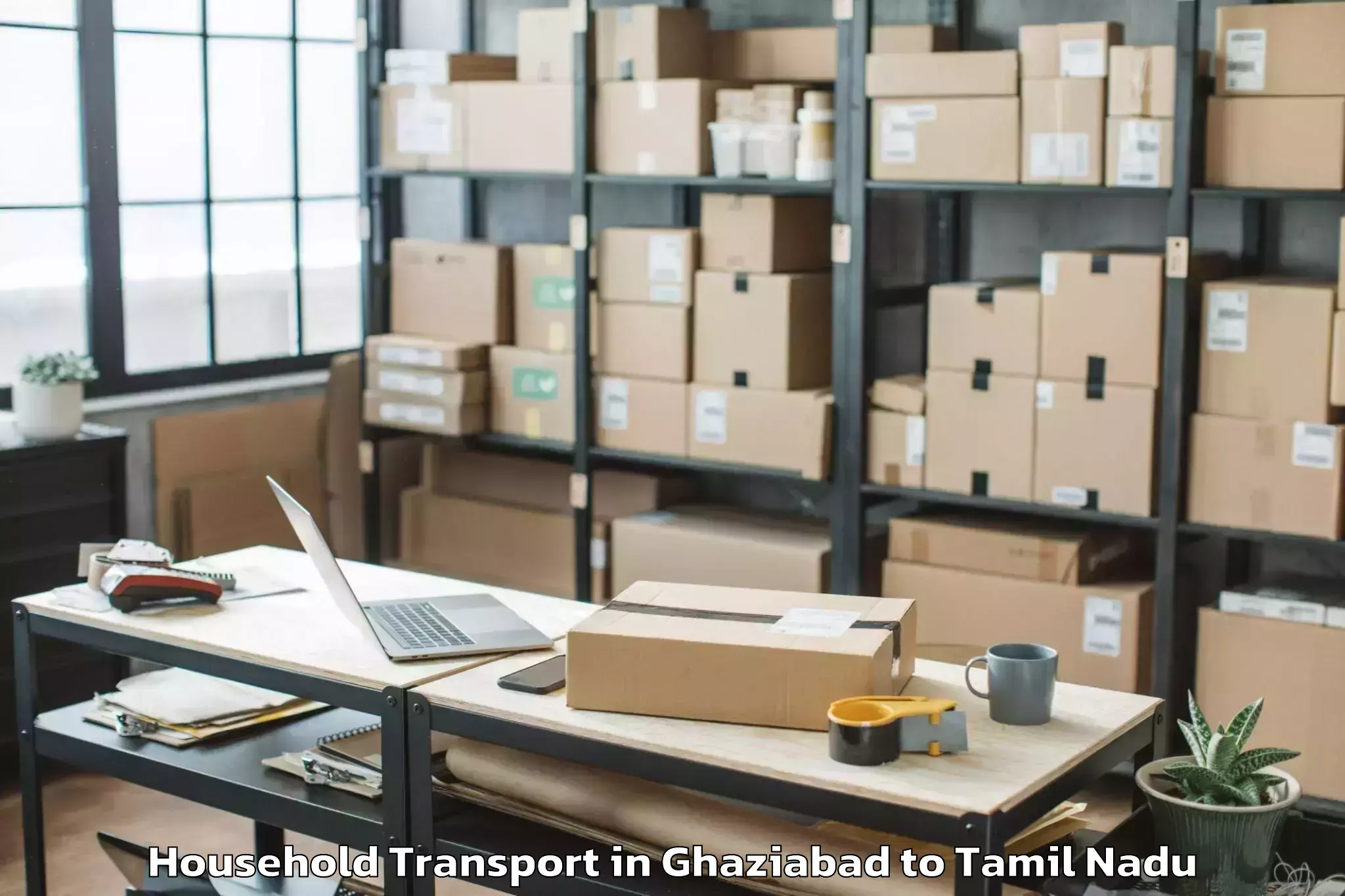 Quality Ghaziabad to Manalurpettai Household Transport